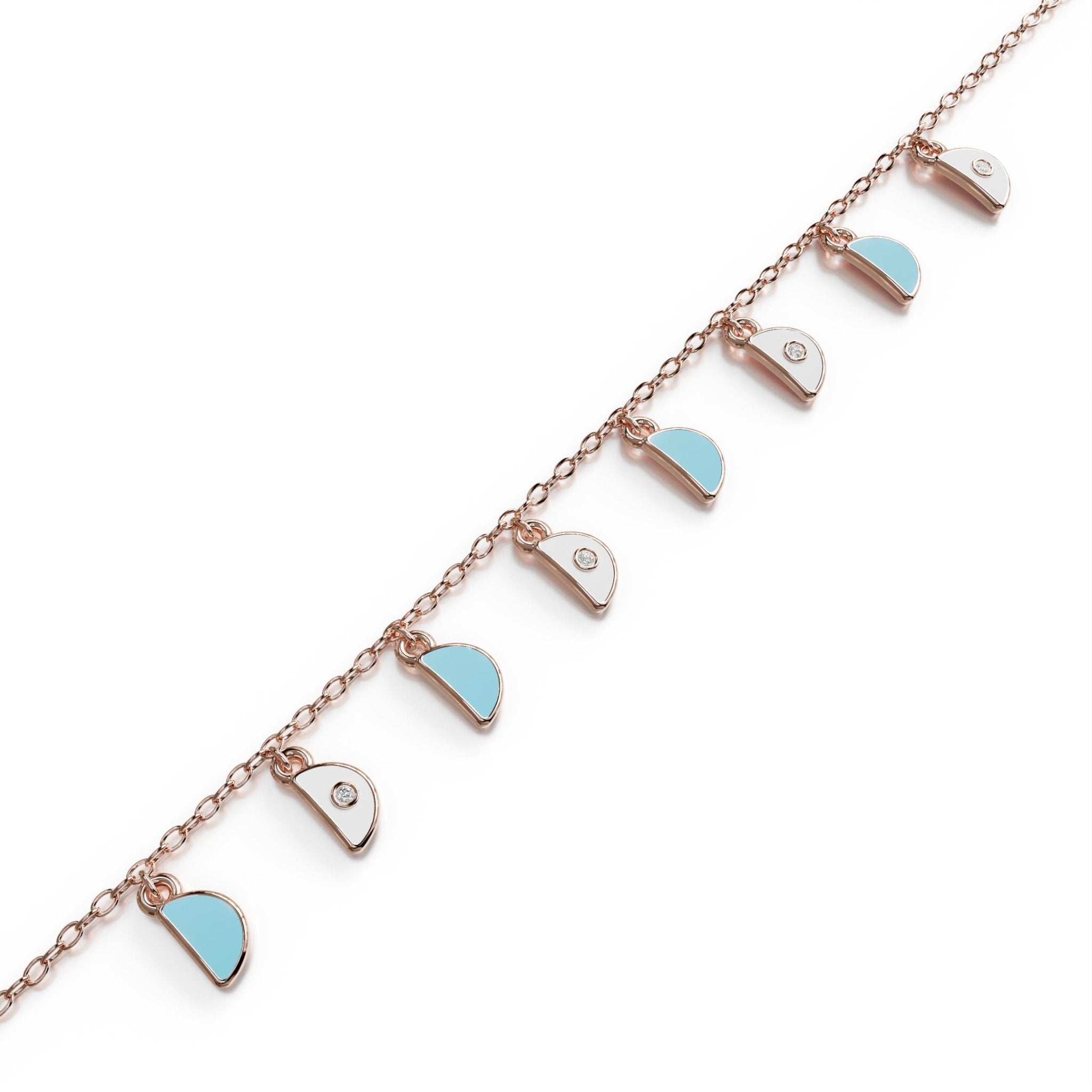 Amara Charm Bracelet - Rose Gold - Whispers of Alara -