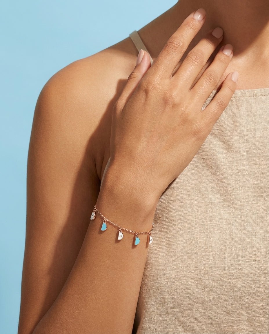Amara Charm Bracelet - Rose Gold - Whispers of Alara -