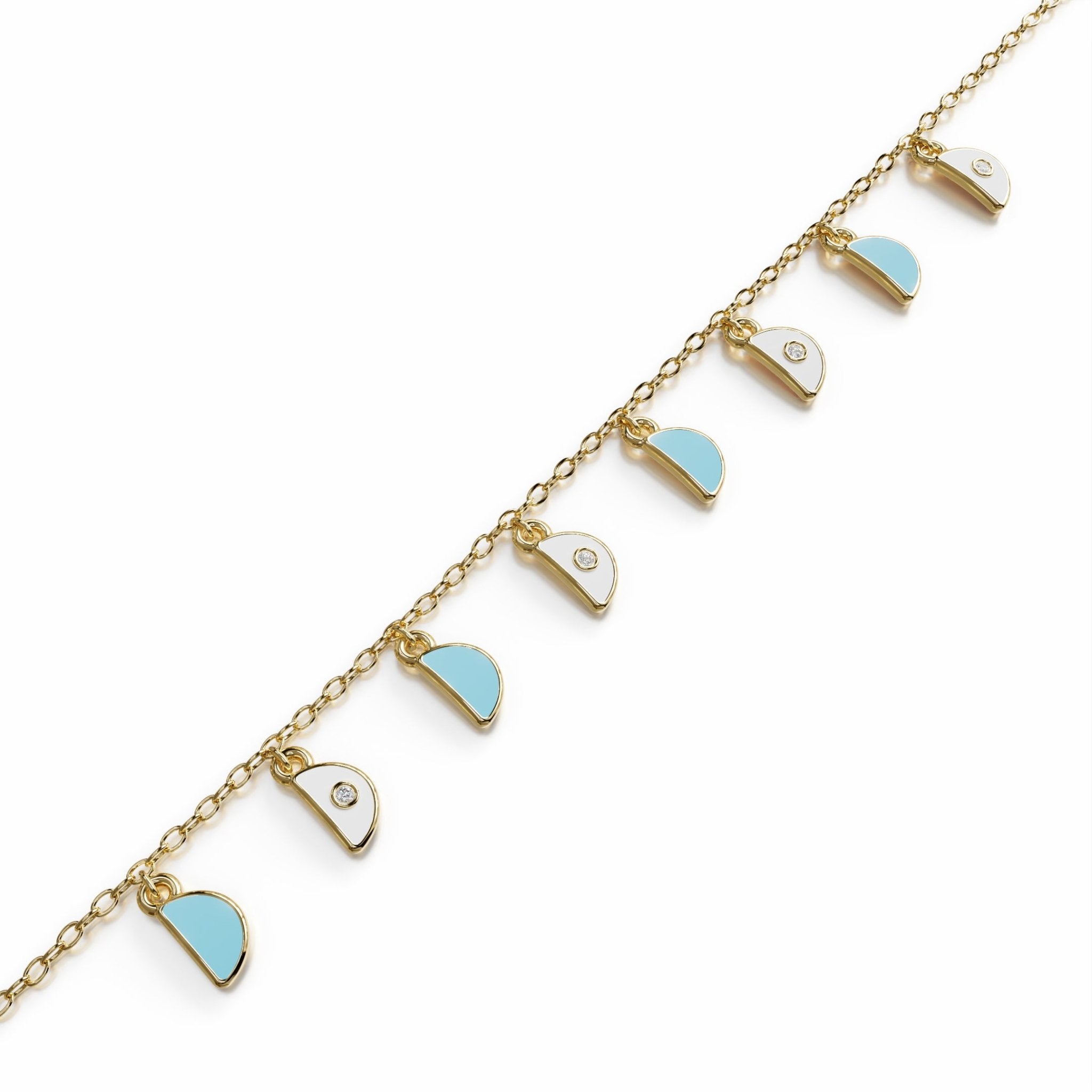 Amara Charm Bracelet - Yellow Gold - Whispers of Alara -