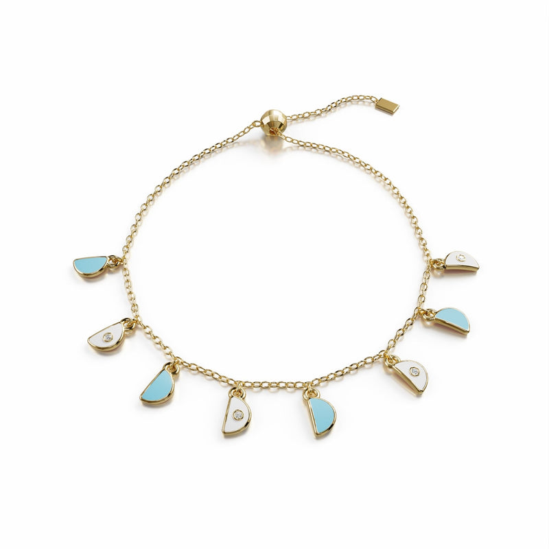 Amara Charm Bracelet - Yellow Gold - Whispers of Alara -
