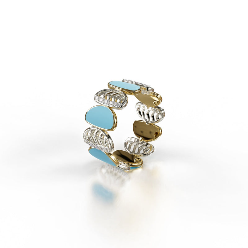 Amara Ring - Yellow / White Gold - Whispers of Alara -