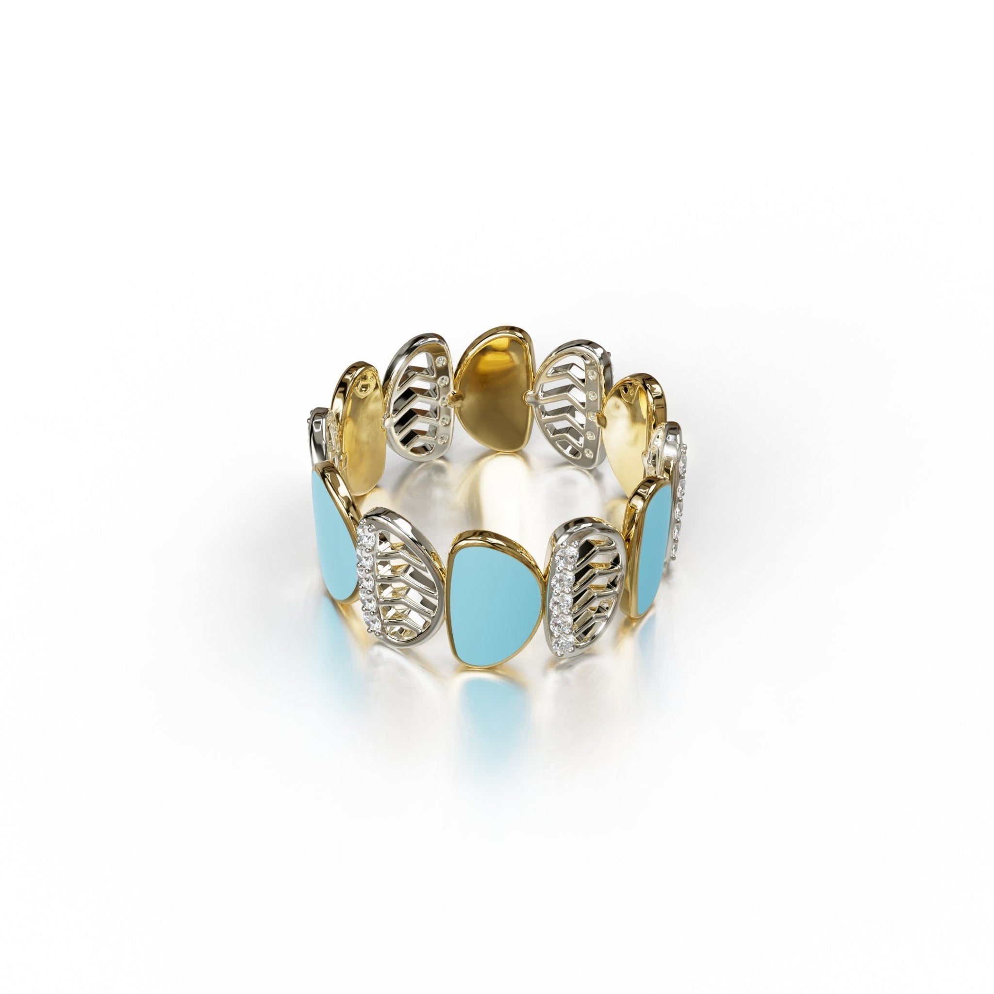 Amara Ring - Yellow / White Gold - Whispers of Alara -