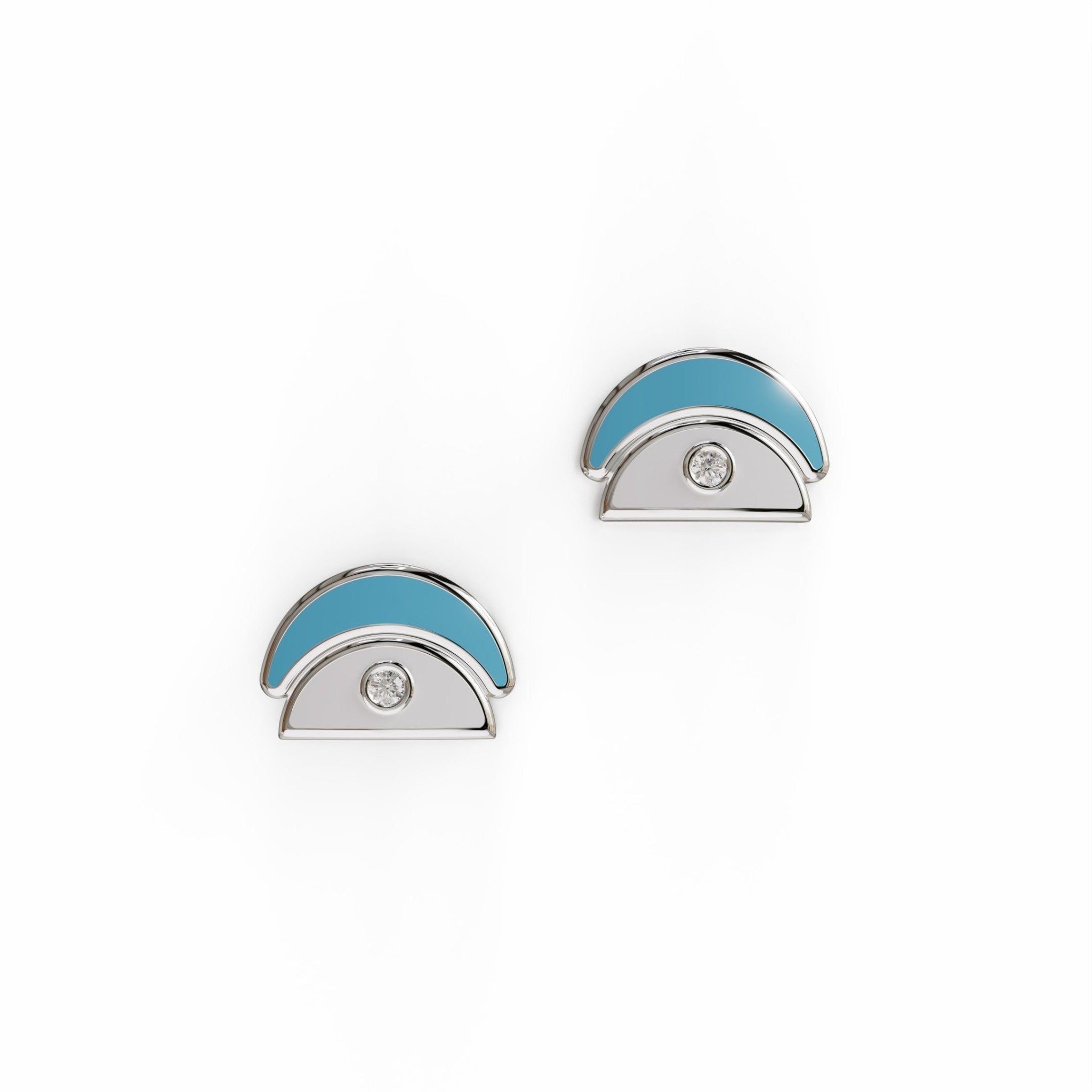 Amara Stud Earrings - White Gold - Whispers of Alara -