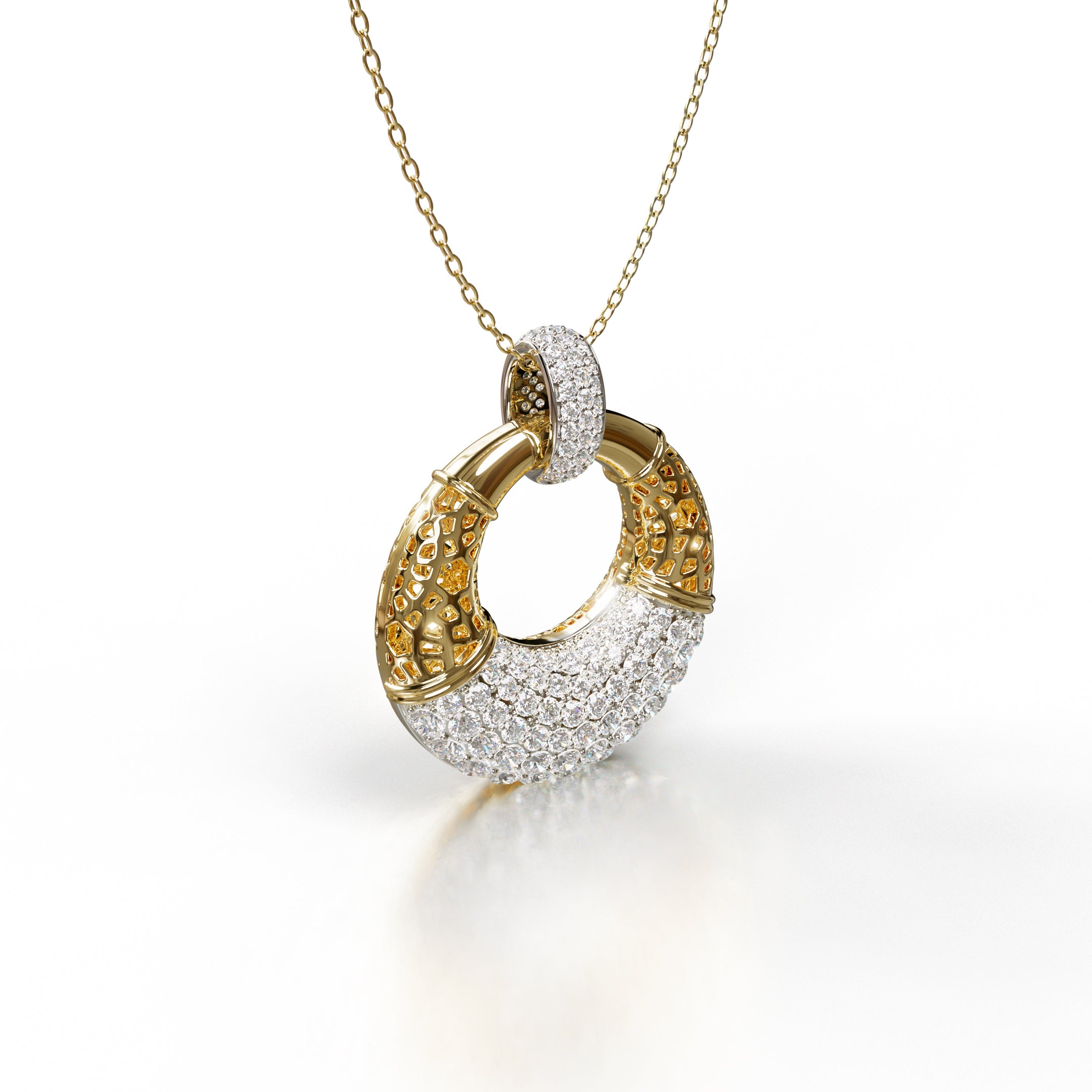 Sinan Pendant - Yellow / White Gold