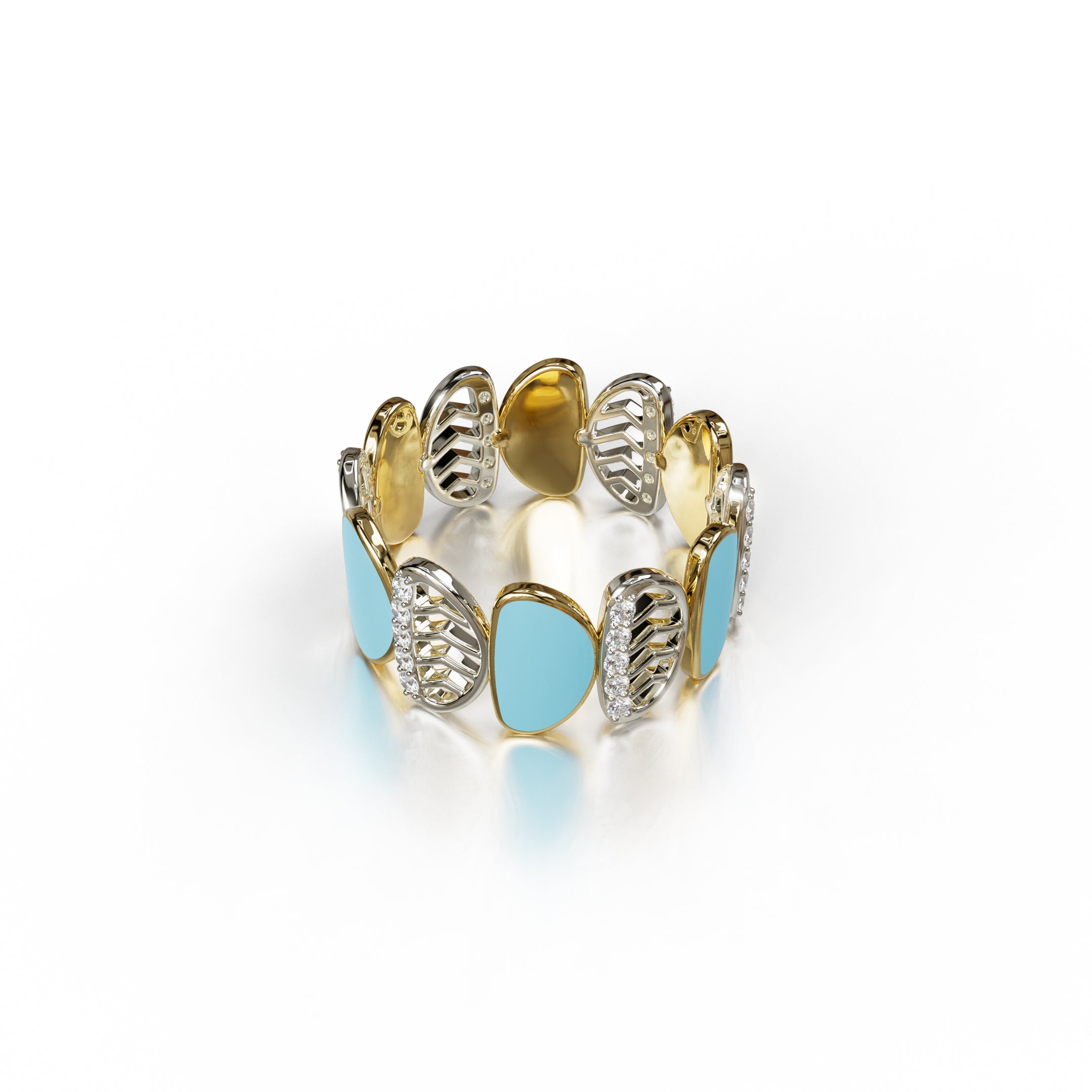 Amara Ring - Yellow / White Gold