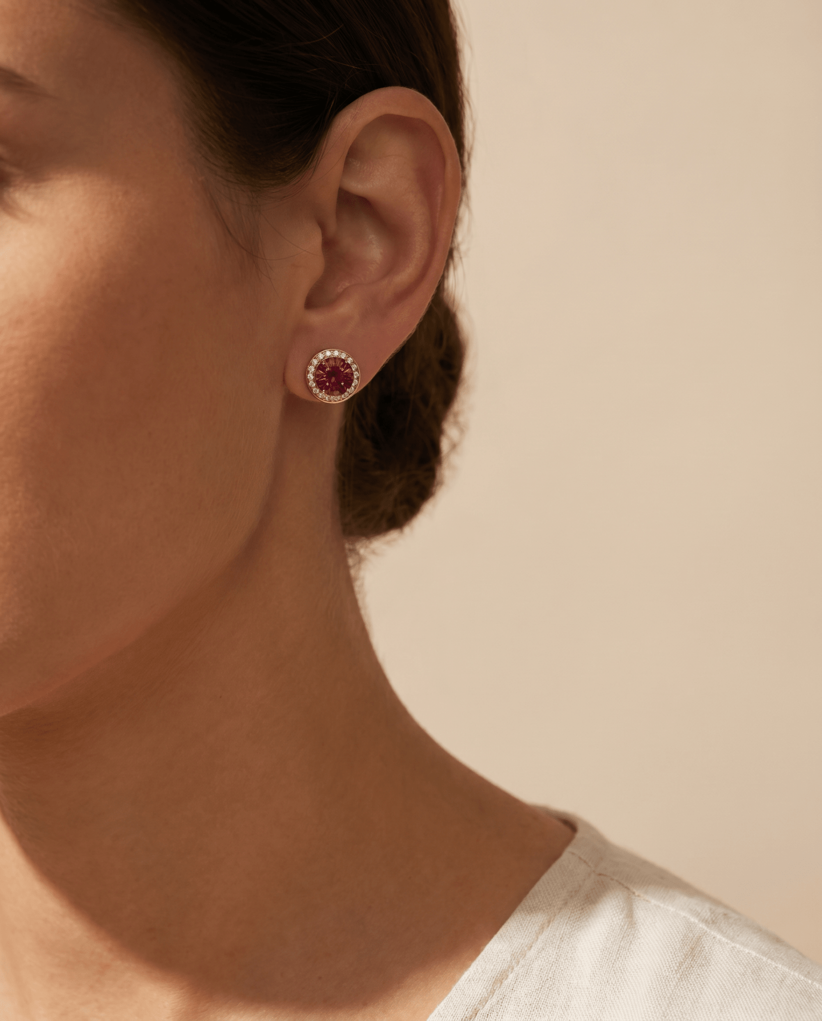 Sinan Earrings - Rubellite - Whispers of Alara -