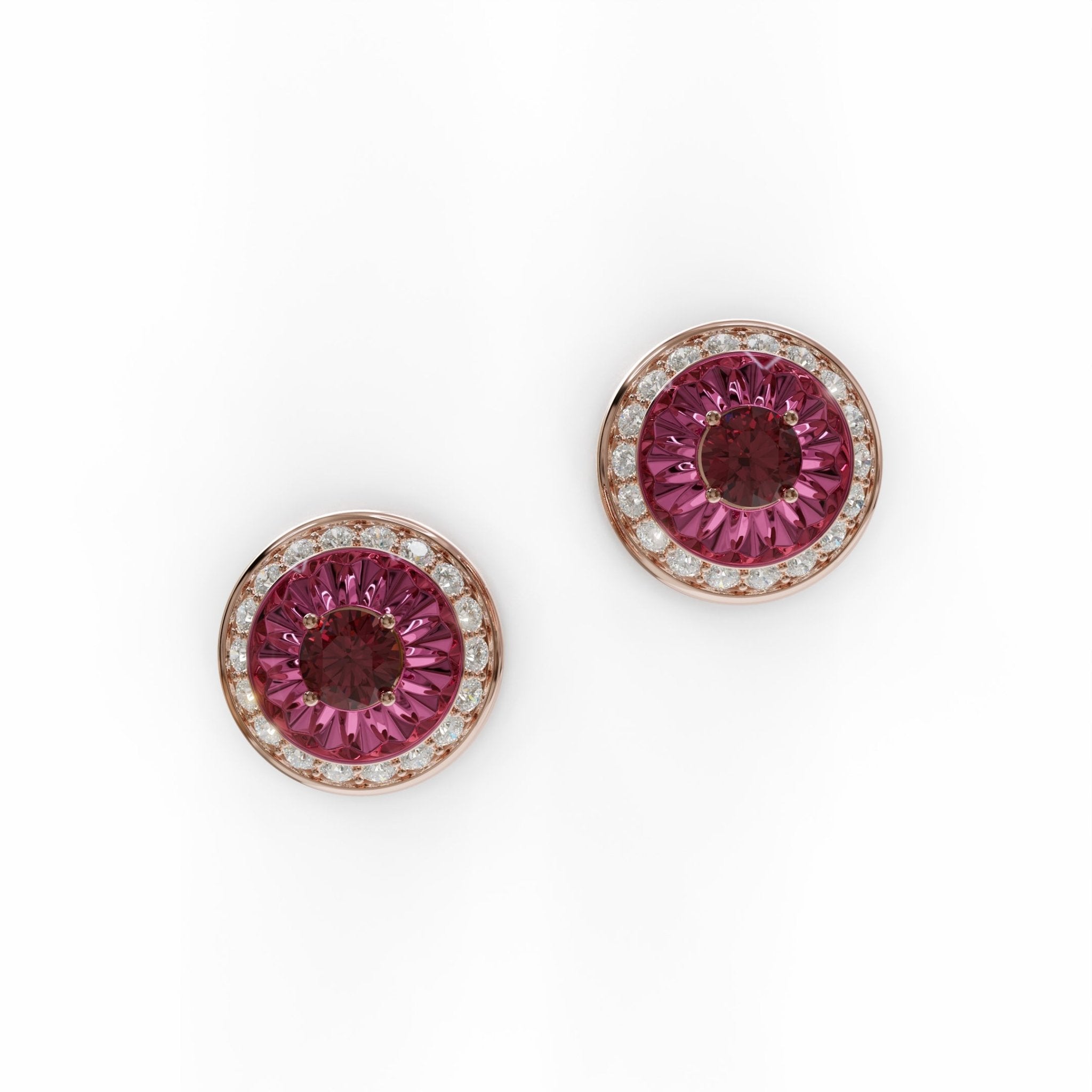 Sinan Earrings - Rubellite - Whispers of Alara -