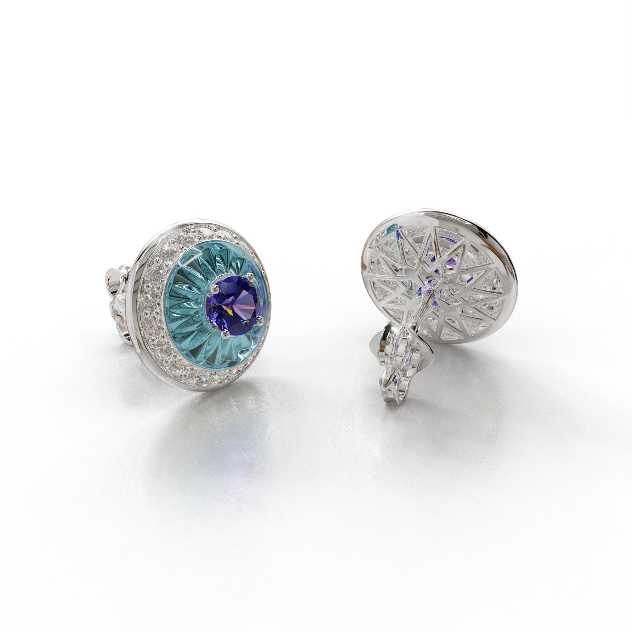 Sinan Earrings - Tanzanite - Whispers of Alara -