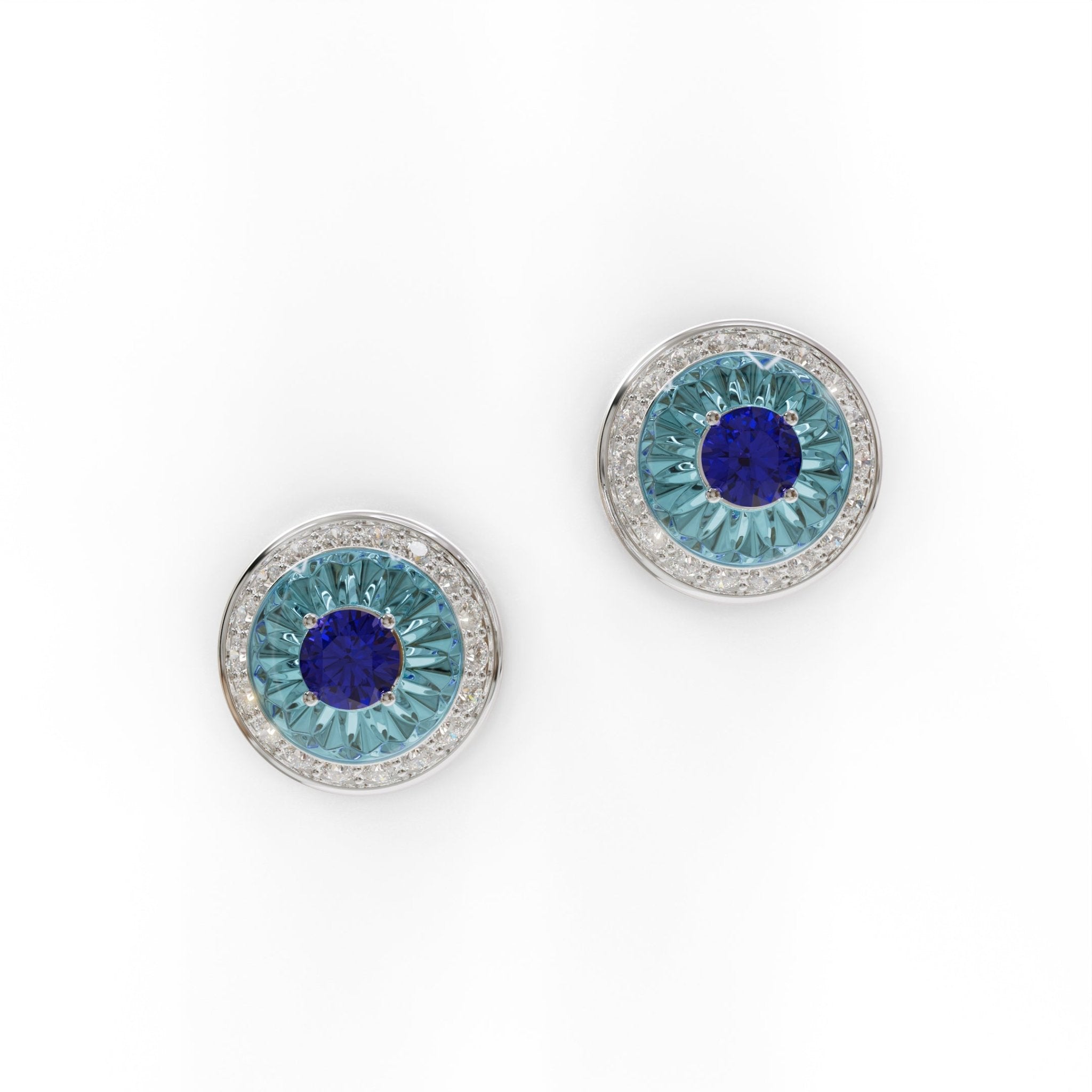Sinan Earrings - Tanzanite - Whispers of Alara -