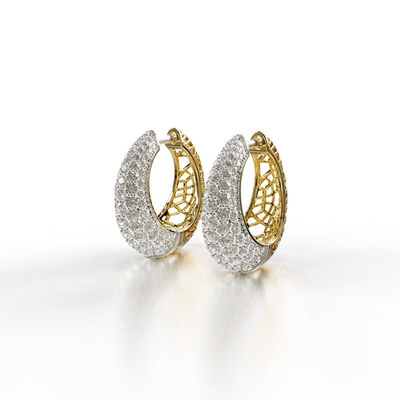 Sinan Earrings - Yellow / White Gold - Whispers of Alara -
