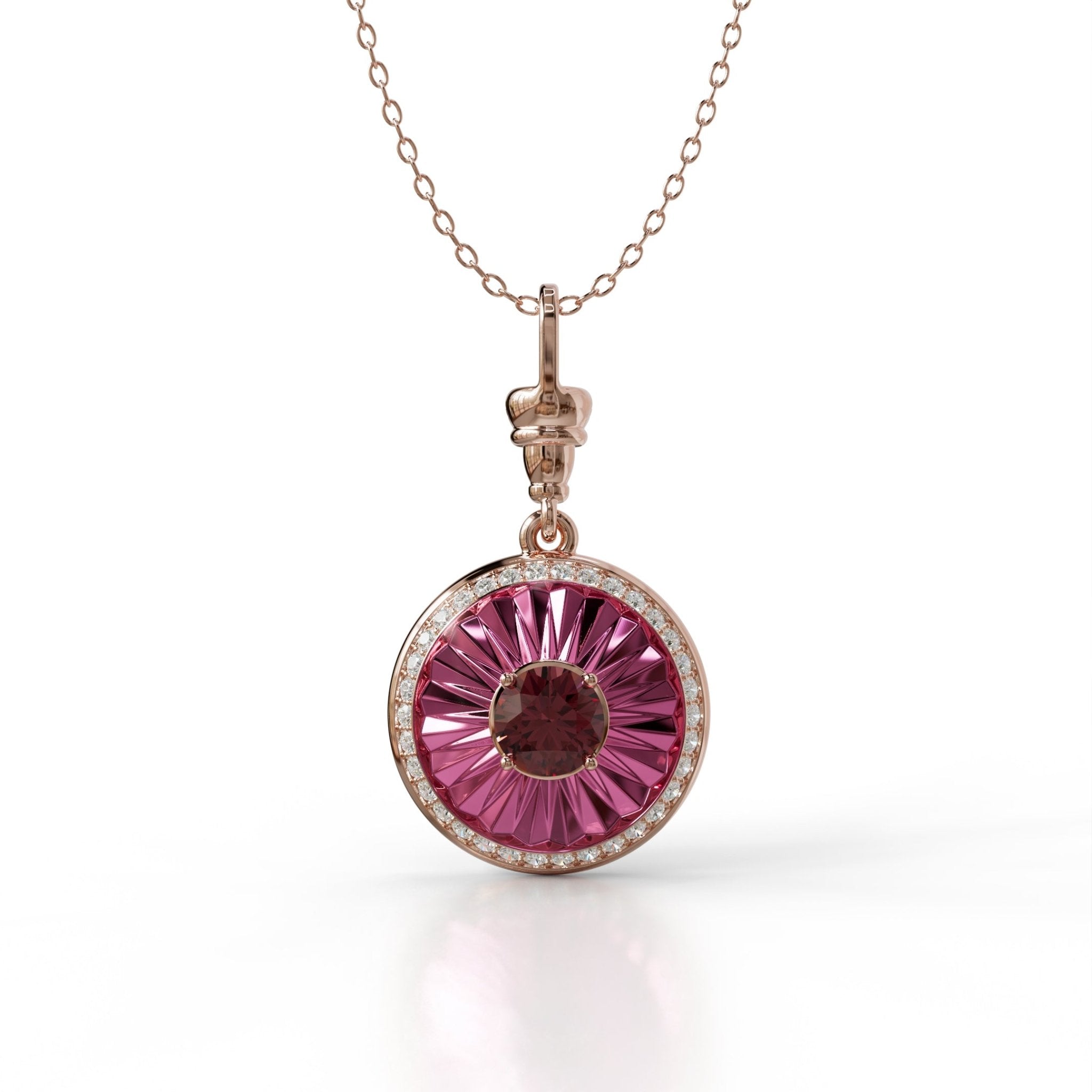 Sinan Pendant - Rubellite - Whispers of Alara -