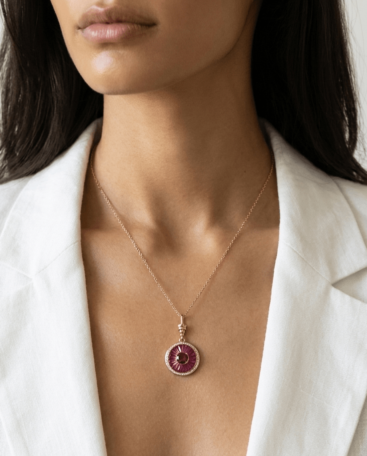 Sinan Pendant - Rubellite - Whispers of Alara -