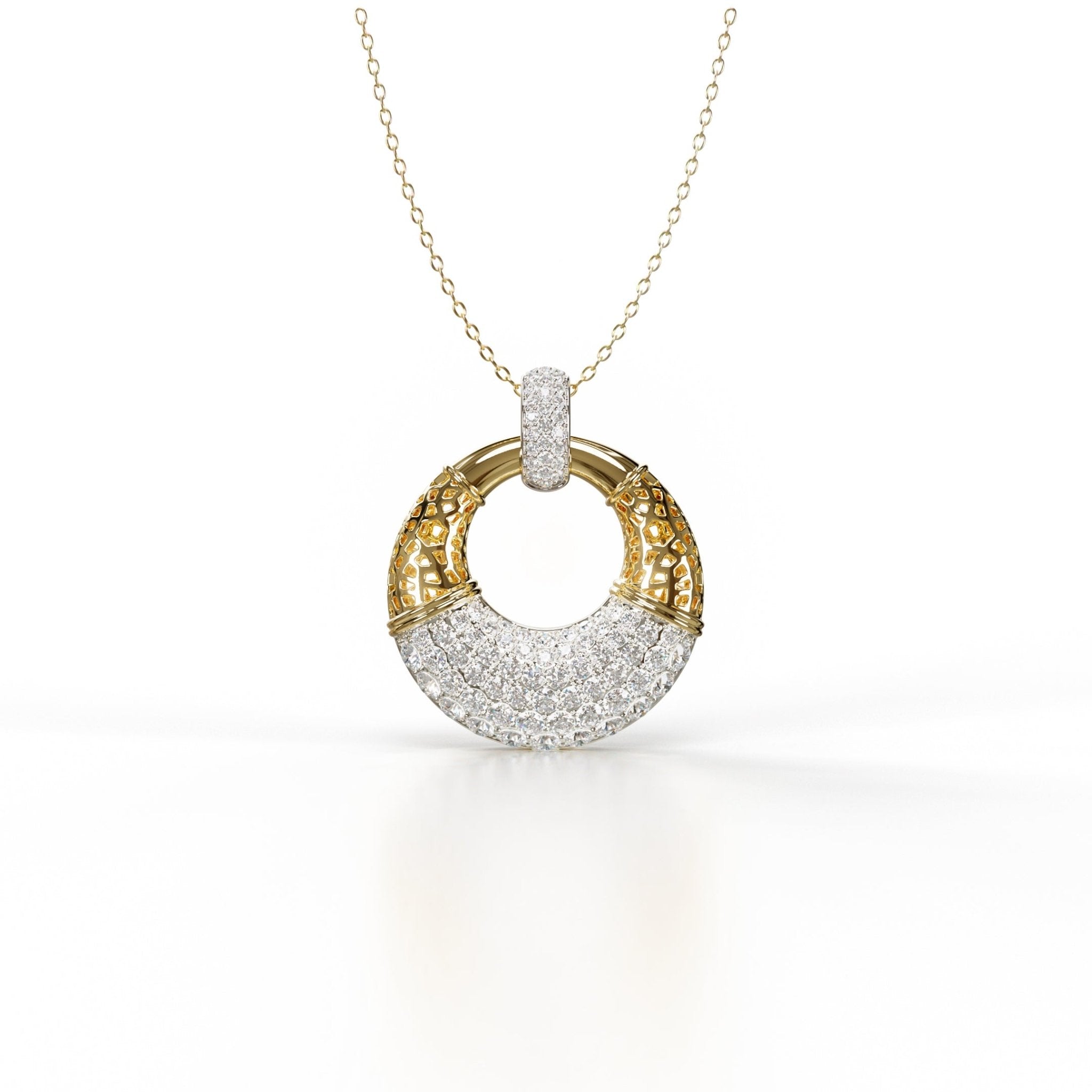 Sinan Pendant - Yellow / White Gold - Whispers of Alara -