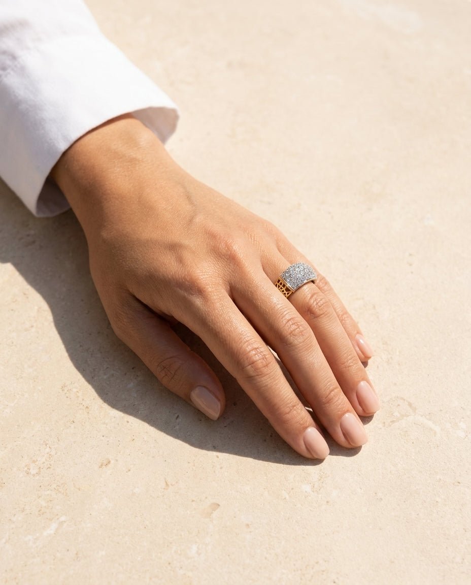 Sinan Ring - Yellow / White Gold - Whispers of Alara -