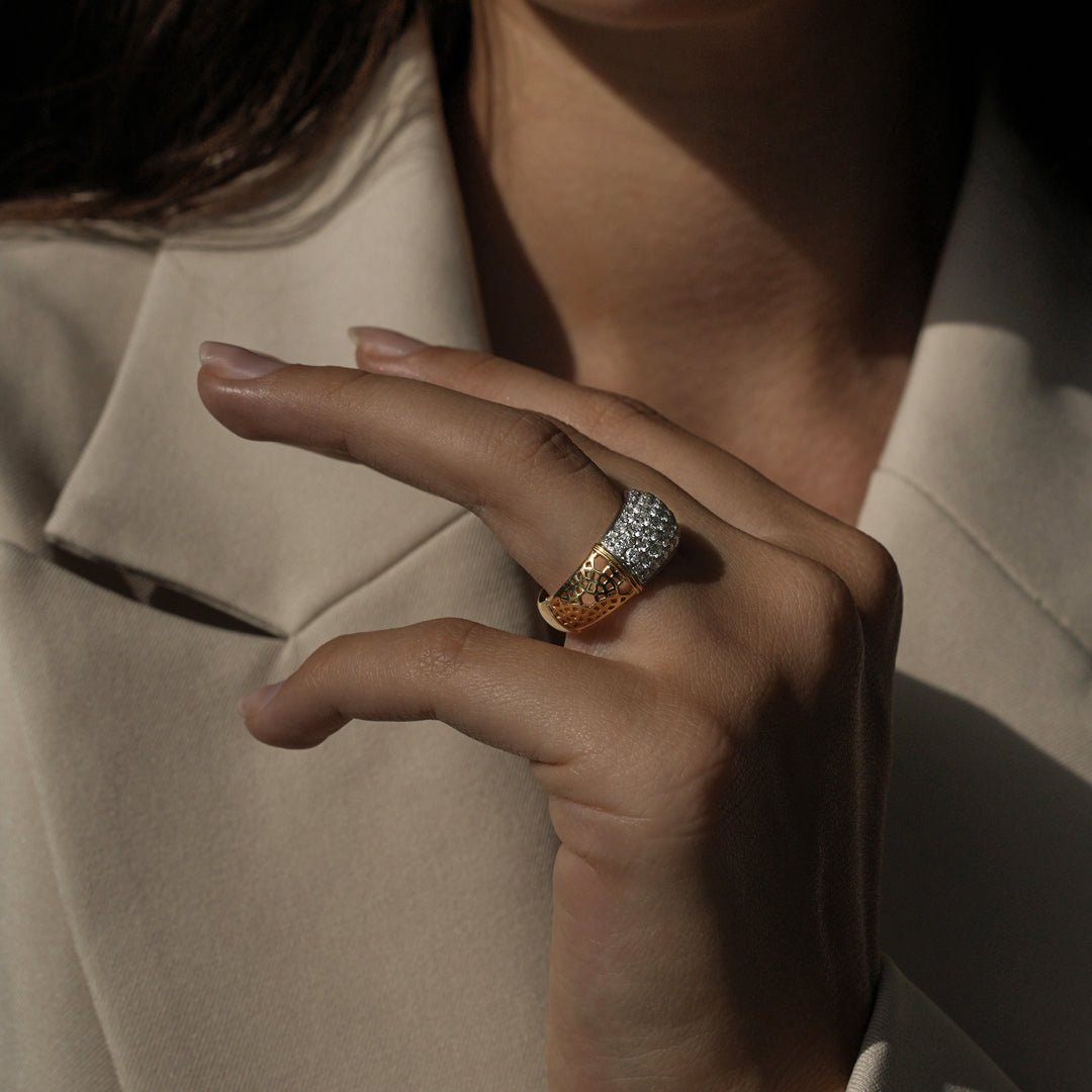 Sinan Ring - Yellow / White Gold - Whispers of Alara -