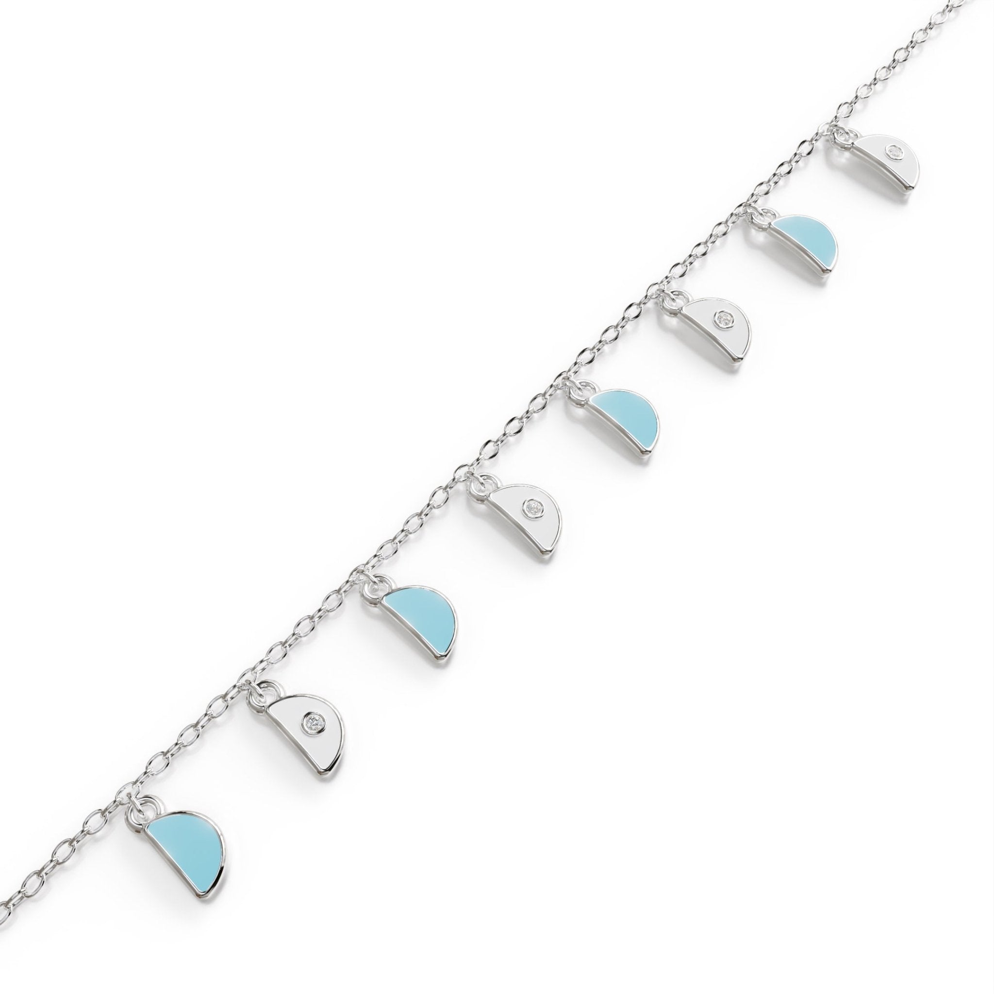 Amara Charm Bracelet - White Gold - Whispers of Alara - 