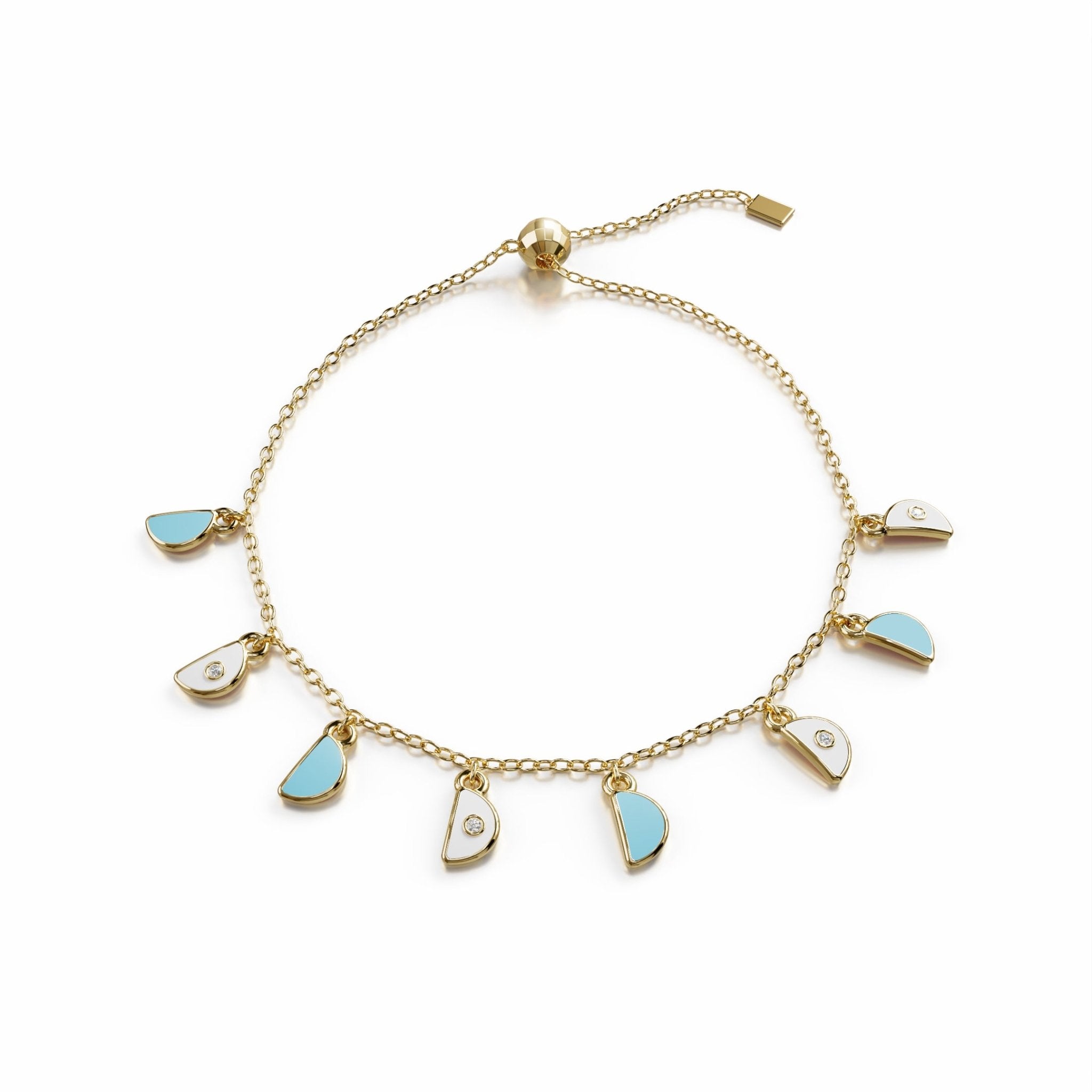 Amara Charm Bracelet - Yellow Gold - Whispers of Alara - 