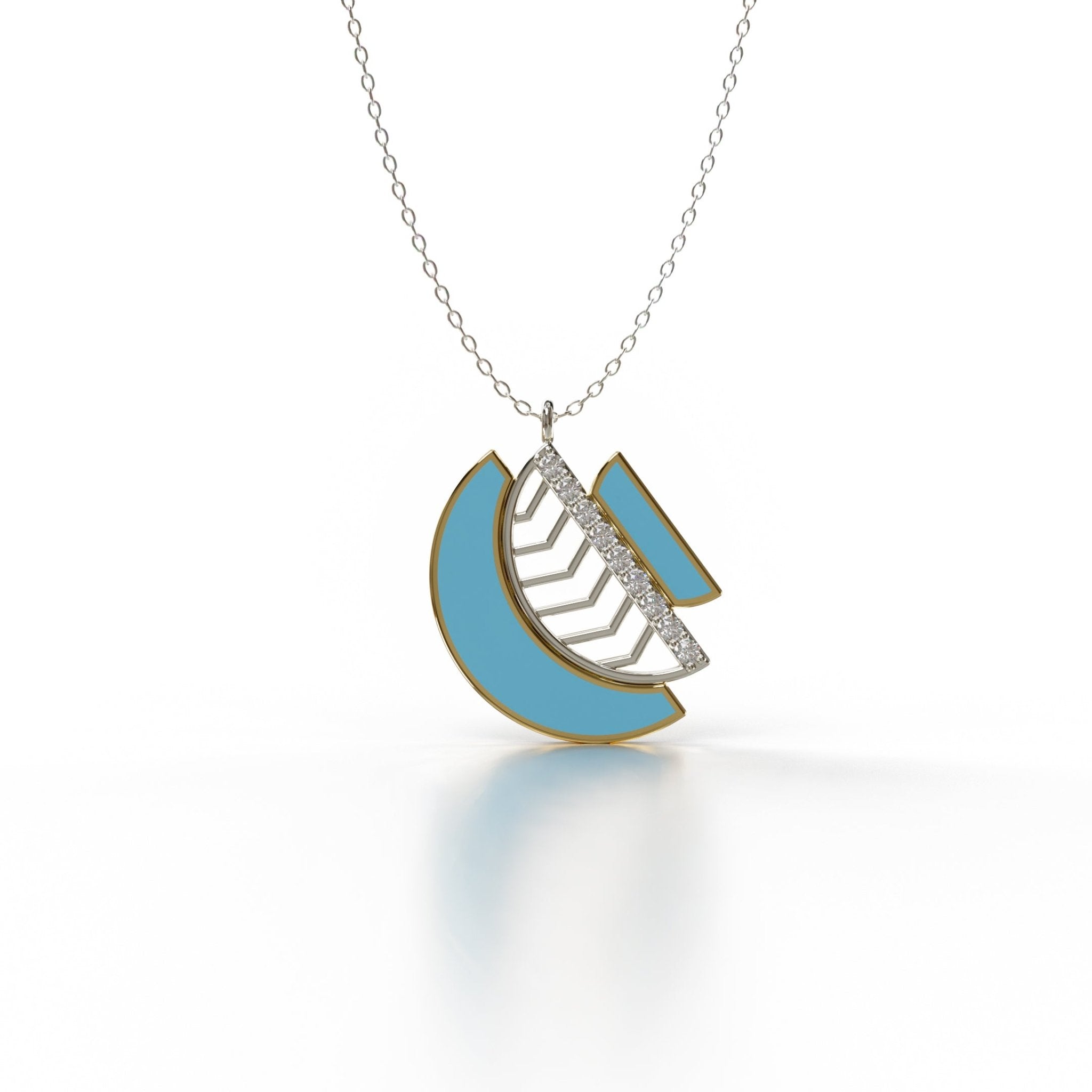 Amara Pendant - Yellow / White Gold - Whispers of Alara - 