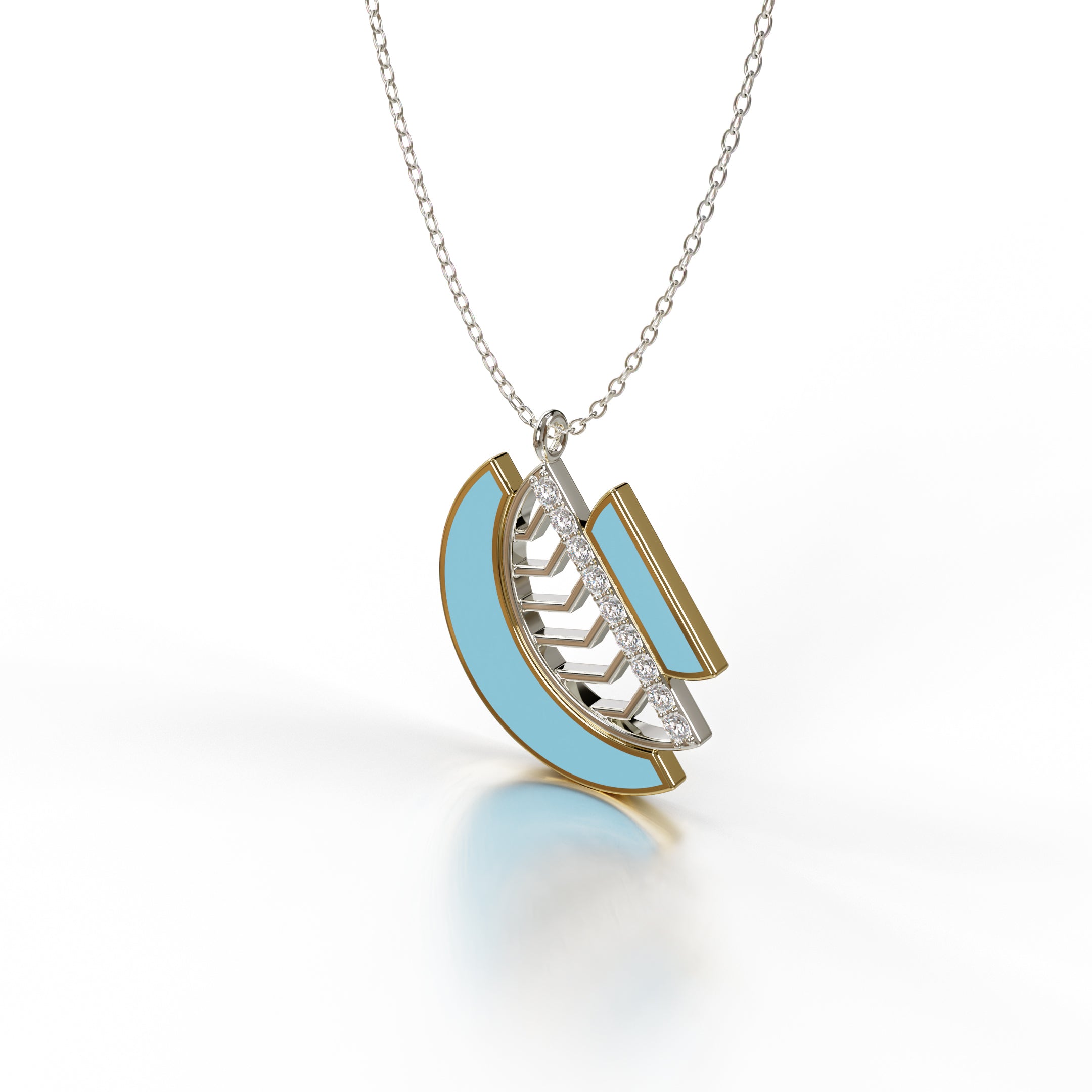 Amara Pendant - Yellow / White Gold