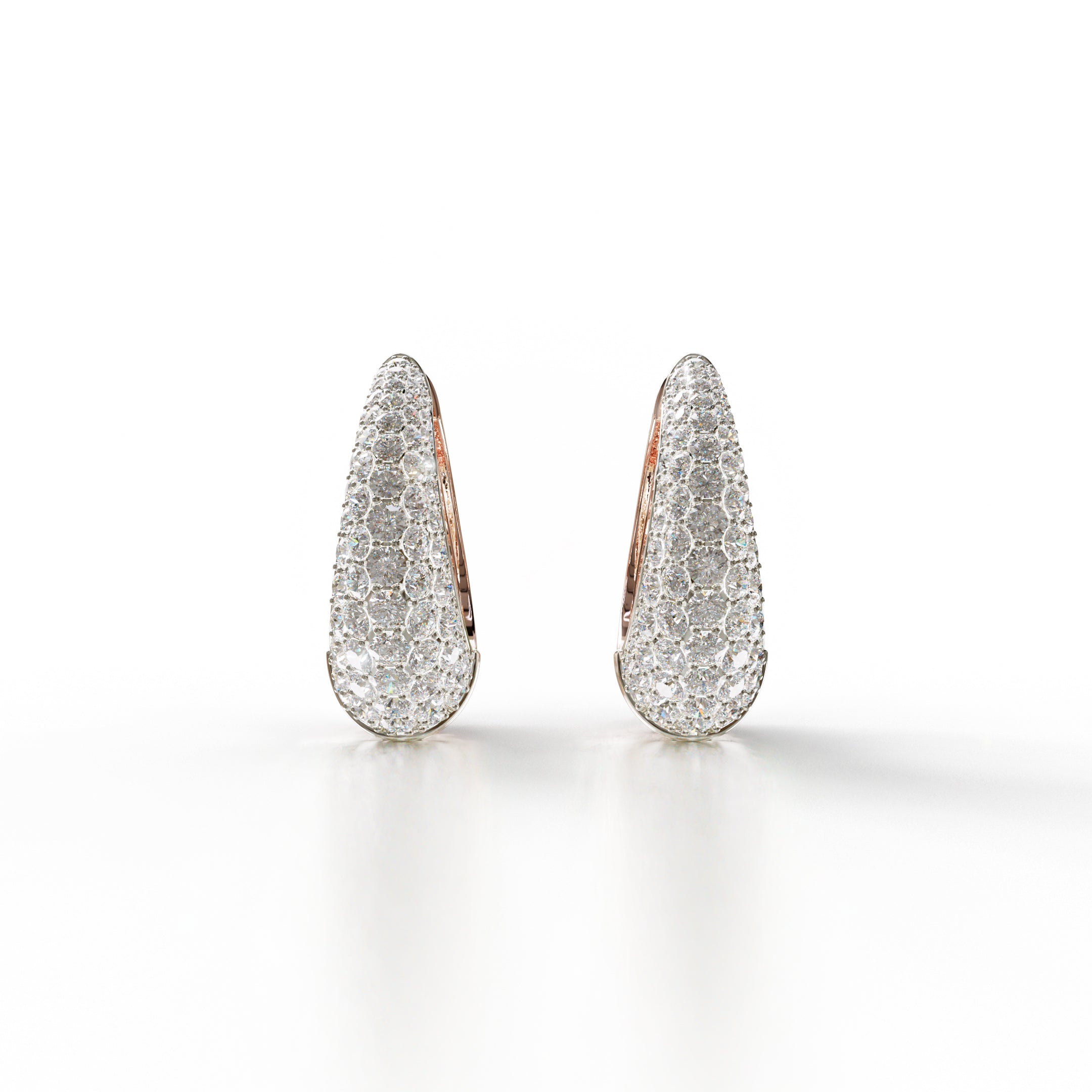 Sinan Earrings - Rose / White Gold