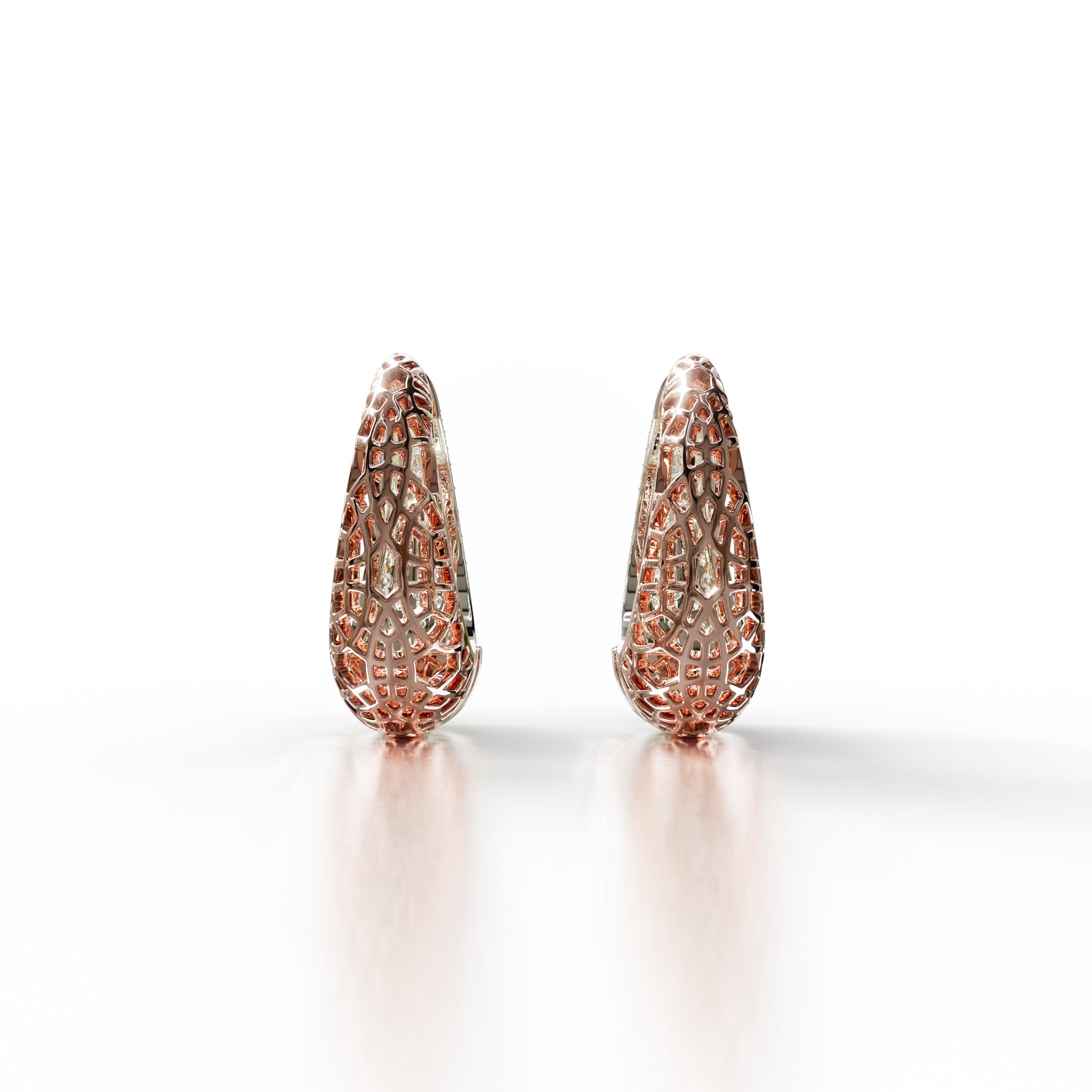 Sinan Earrings - Rose / White Gold