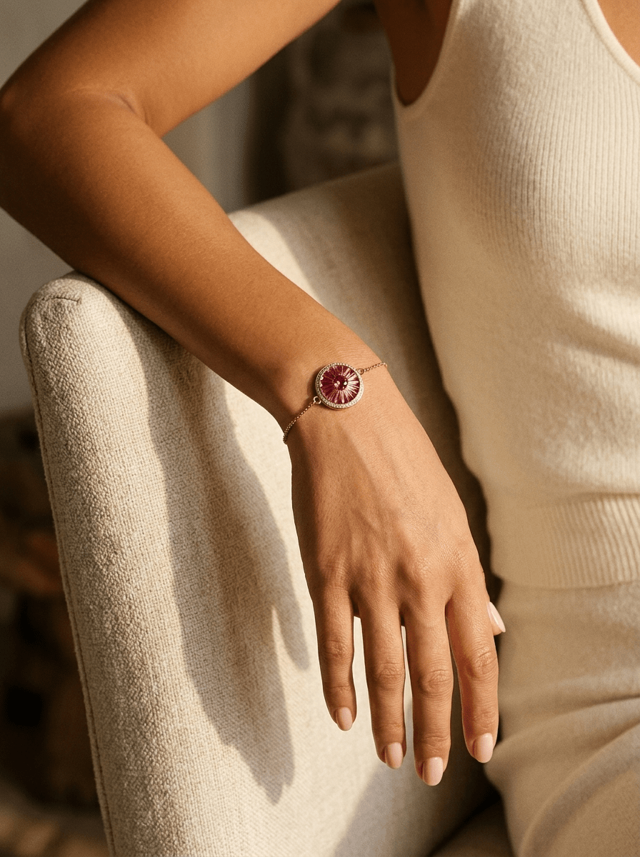 Sinan Bracelet - Rubellite - Whispers of Alara -