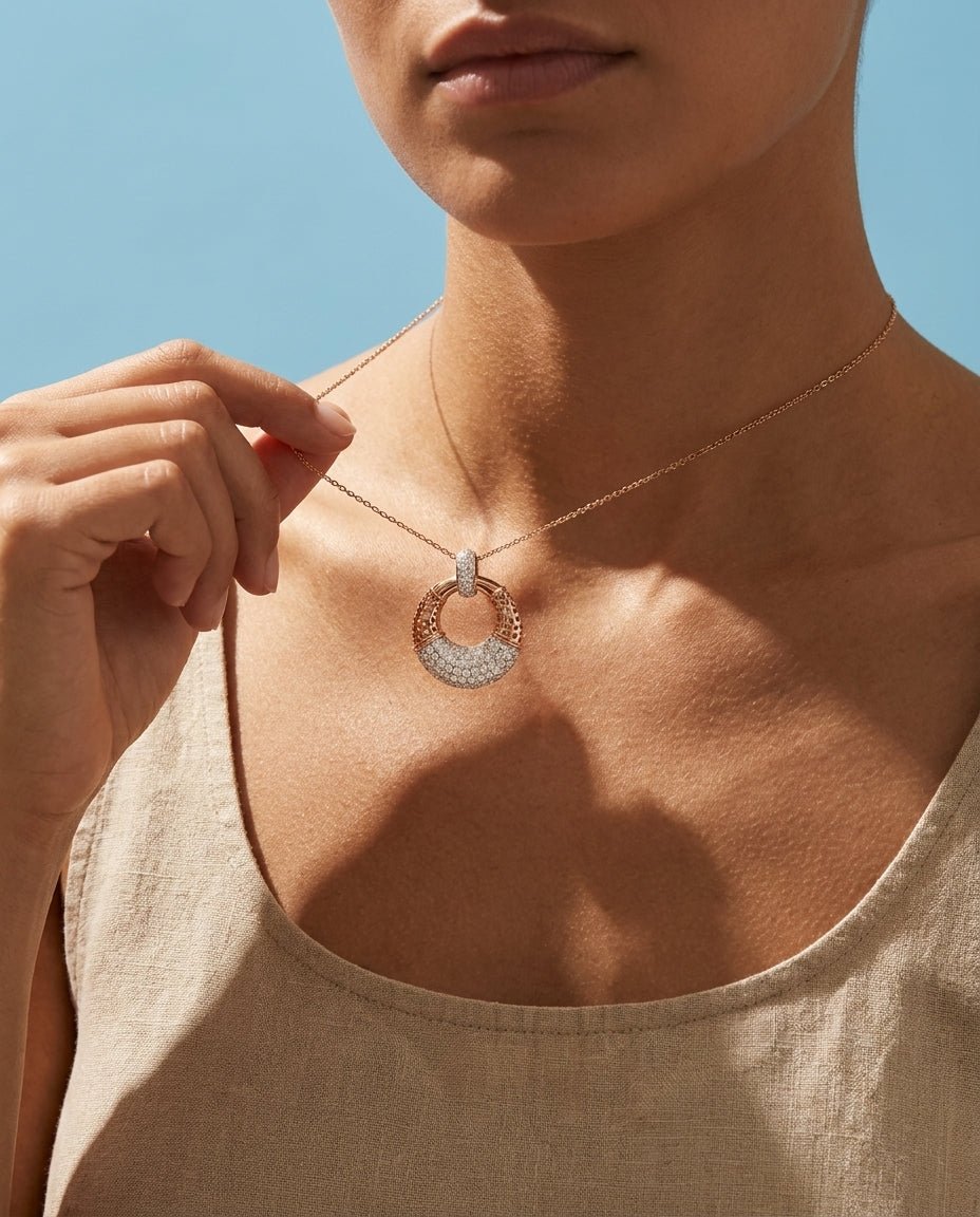 Sinan Pendant - Rose / White Gold - Whispers of Alara -
