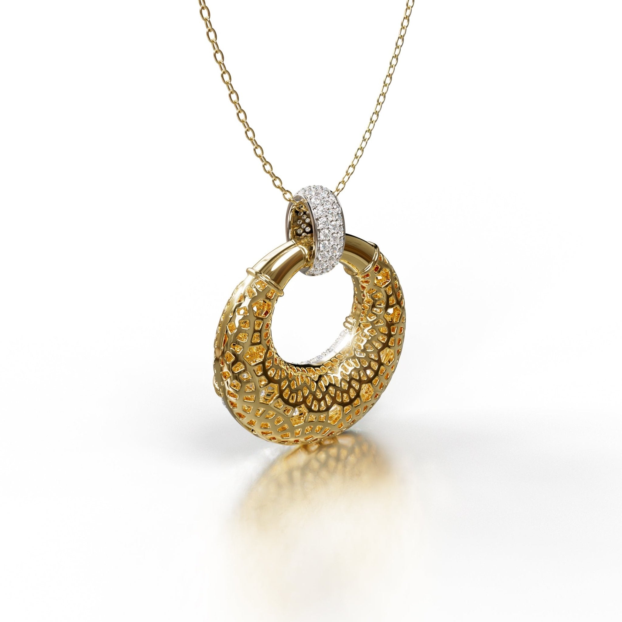 Sinan Pendant - Yellow / White Gold - Whispers of Alara - 