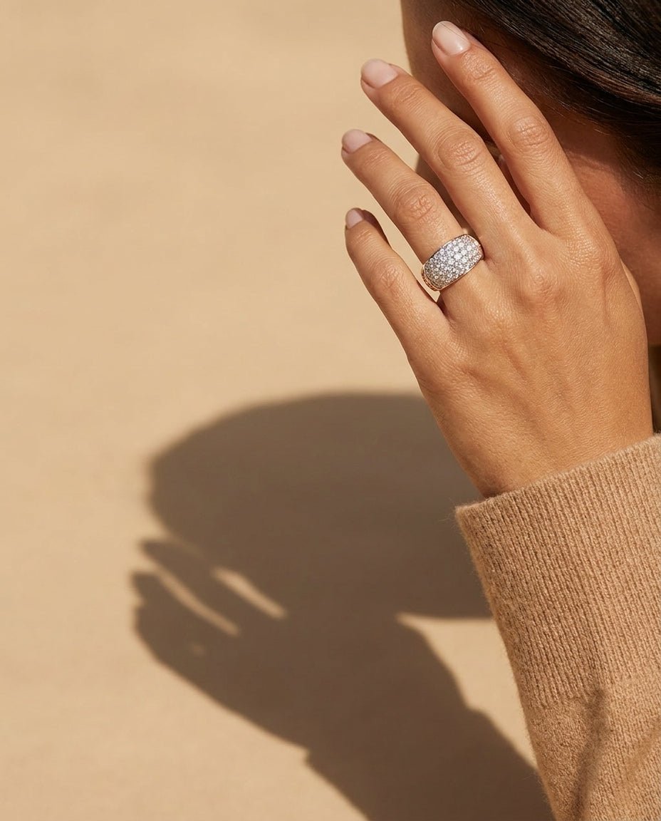 Sinan Ring - Rose / White Gold - Whispers of Alara -