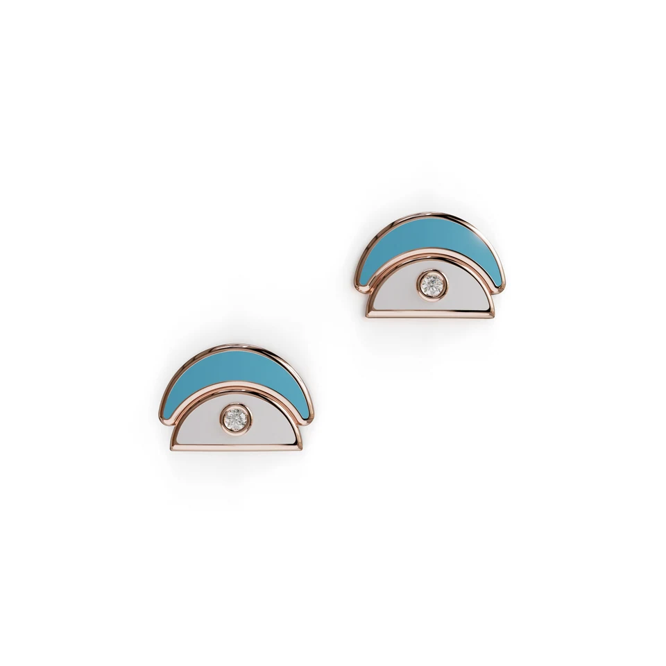 Amara Stud Earrings, rose gold