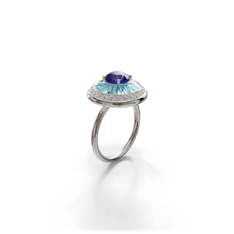 Sinan Expressions Ring, tanzanite, white gold